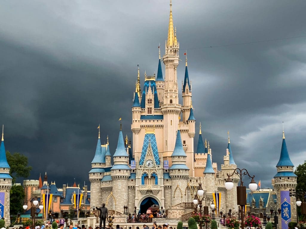 Stormy photo on a rainy day at Disney World. 