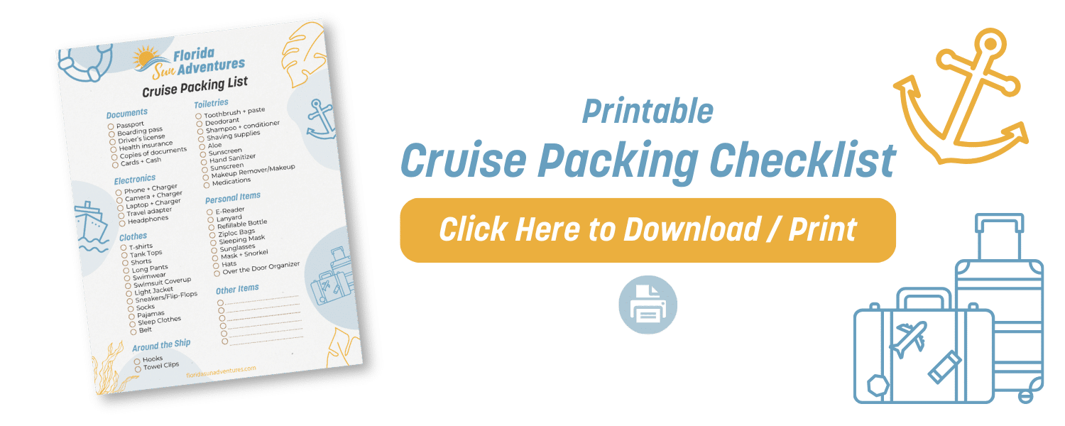 Click to Download or Print Cruise Packing Checklist