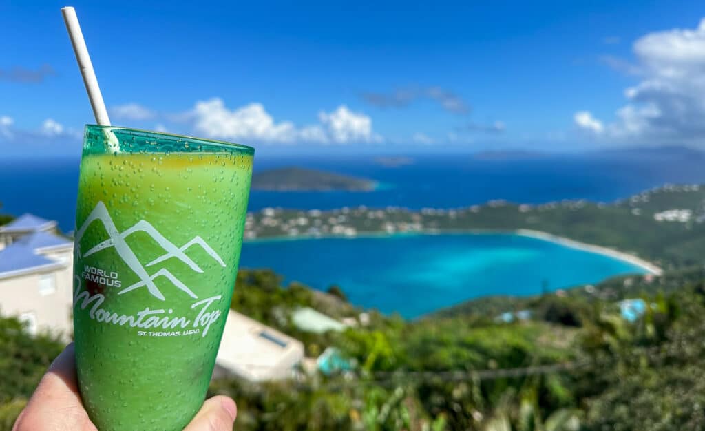 Drinking age in the Caribbean is 18 at St Thomas World Famous Mountain Top
